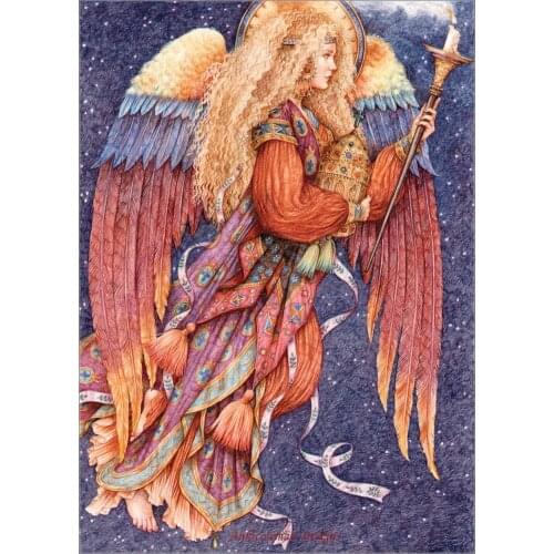 Embroidery Counted Cross Stitch Kits Needlework - Crafts 14 ct DMC Color DIY Arts Handmade Decor - Torch Angel