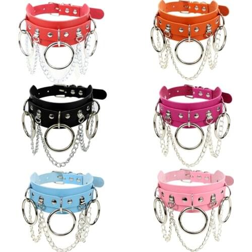 Black Punk Choker Belt Collar Women Pu Leather Goth Choker Necklace For Women Party Club Chockers Sexy Gothic Jewelry Harajuku