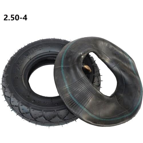 2.50-4 2.50-4" Pneumatic Inner Tube Tyre Out Tire For Gas & Electric Scooter Motorcycles Bike Metal Valve Scooter Wheelchair