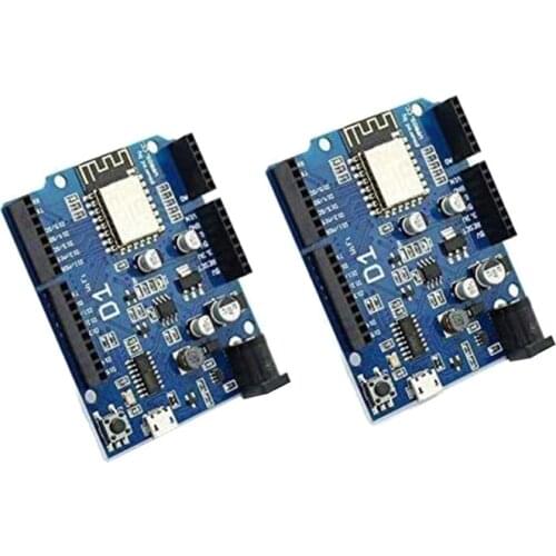 2PCS Wemos D1 for Arduino Uno WiFi Shield for ESP8266 ESP-12E, Development Board for Arduino Compatible