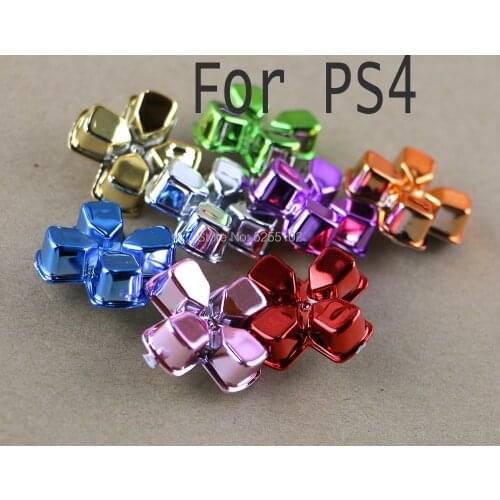 5pcs/lot chrome Cross Button Colors Full Chrome cross button controller button For PS4 Playstations 4 Wireless Controller