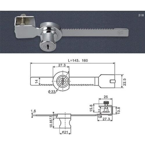 5pcs of Cabinet Display Showcase Drawer Case Sliding Glass Door Lock 2 Keys