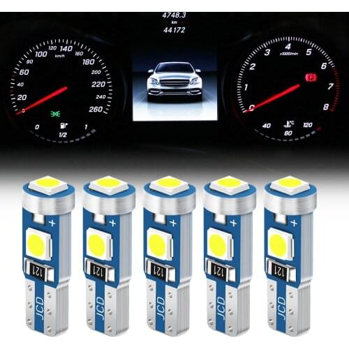 5pcs T5 W3W Dashboard LED Bulb Car Instrument Lights For Renault Clio Logan Megane Koleos Scenic Dacia Duster kaptur fluence