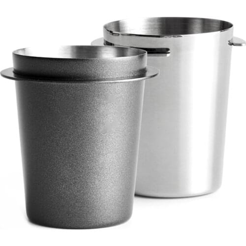 58mm Espresso Machine Cup Stainless Steel Coffee Dosing Cup Powder Feeder Part for Espresso Machine Coffee Sniffing Mug