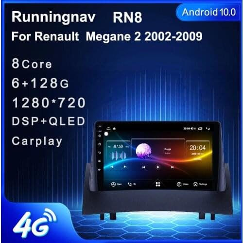9" 4G LTE Android 10.1 DSP Car Radio Multimedia Video Player Navigation GPS For Renault Megane 2 2004 2005-2008 2 din no dvd
