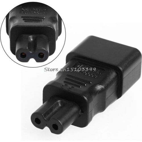 IEC 320 Kettle 3-Pin C14 Male To C7 Female Power Converter Adapter Plug-Socket G08 Whosale&DropShip