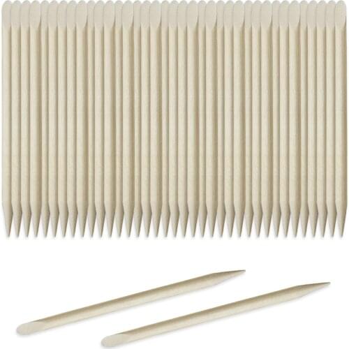 50pcs/set Wooden Nails Clean Sticks Nail Art Accessories Cuticle Pusher Remover Manicure Cuticle Sticks