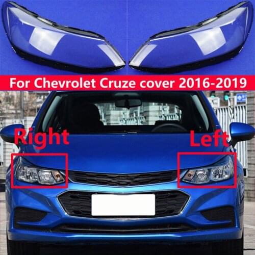 For Chevrolet Cruze cover 2016-2019 Light Caps Transparent Lampshade Front Headlight Cover Glass Lens Shell FrontHeadlight Cover