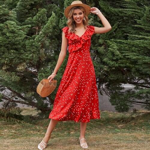 DUISNENA Summer Polka Dot Dresses