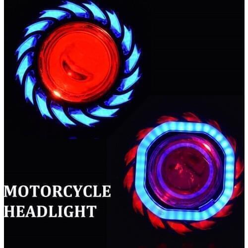 For Suzuki TL1000 DL650 GSR 600 750 GSXS750 GSXR 600 750 Hi/Lo Beam Motorcycle Headlight LED Dual Halo Angel Devil Eye Moto Lamp