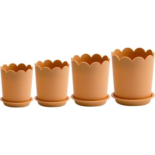 Multiple Drainage Holes Plant Pots 4Pcs For All Household Garden Flowers And Succulents Grey M 1 Pc S Plastic L Trays-potted