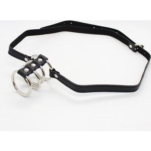 PU Leather 4 Penis Rings Sleeves Metal Cock Ring Sex Toy for Couples Adult Products Male Cockring Delay Lasting Cock Extender