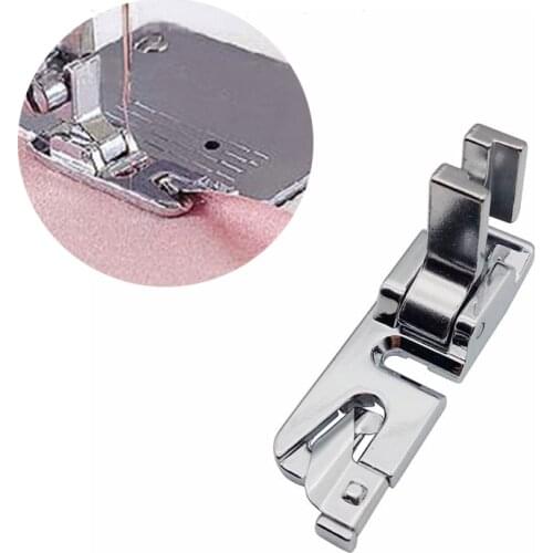 1Pcs Cloth DIY Crimping Sewing Machine Foot with Holder High Quality Metal Rolling Edge Household Sewing Machine Accessories