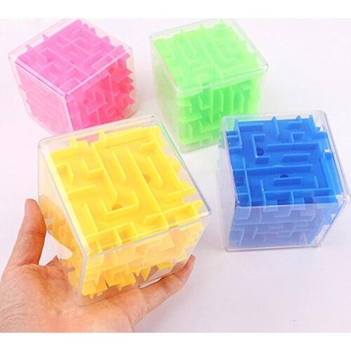 Mini Speed Cube Puzzle Game Labyrinth Rolling Ball Brain Learning Balance Educational Toys Stress Relief Toys For Kids Adult