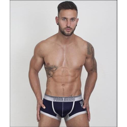 Free shipping!3pcs/lot brand Pink hero boxers men fashion gay underwear Low waist printed cotton underwear flat foot underpants
