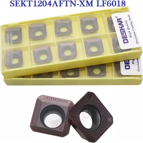 10PCS SEKT1204 AFTN XM LF6018 LDA Lathe Milling Insert DESKAR Carbide Blade CNC Machining Milling Turning Tools sekt 1204 Insert