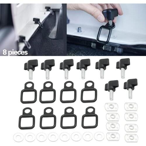 New 8pcs Black Door Hinge Cover for Jeep Wrangler 4 Door 2007 - 2016 4pcs Door Hinge Cover for Jeep Wrangler JK Unlimited 2 Door