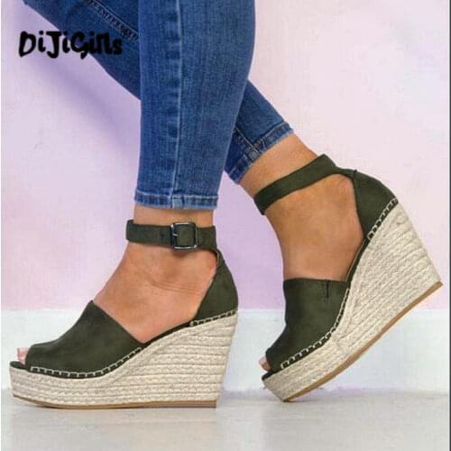 New summer sandalia feminina sandalia feminina salto alto grosso platform sandals wedges high heel shoes Drop Shipping
