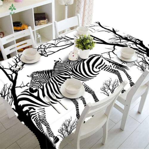 Embrace Zebra 3d Tablecloth Wedding Banquet Picnic Party Decoration