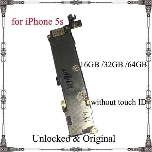 Original Clean icloud motherboard for iphone 5s with full chips 16gb 32gb 64gb IOS System mainboard High quality logic board