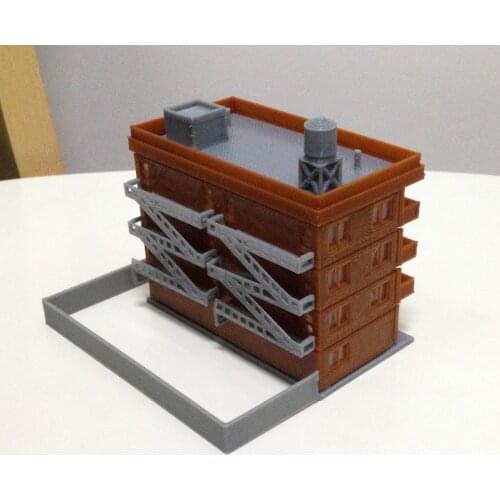 Outland Models Modern City Building 4-Story Apartment (Large) Z Scale Railway