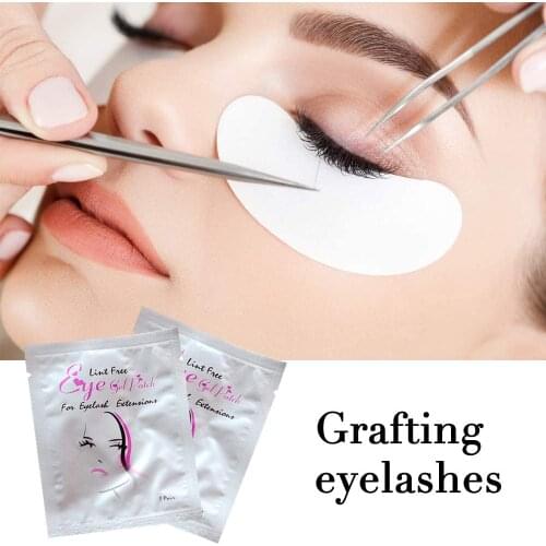 50 Pairs Eyelash Building Pads Under Eye Professional Lint Free Gel Lash Patches Green/Pink/Golden/Blue Colored Packing