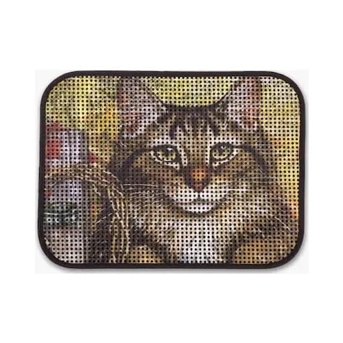 Colorful Pattern Cat Toilet Fronting Mat Sand Soil Picker Tutu