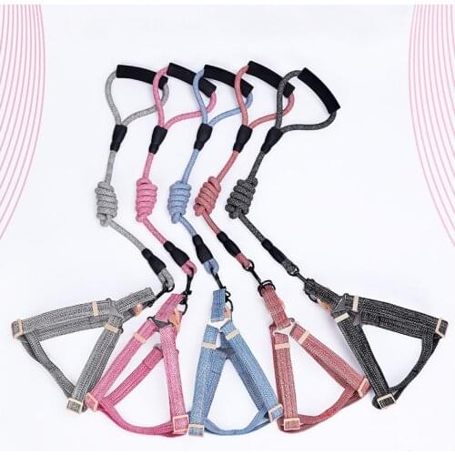 Adjustable Reflective Dog Harness Set Pet Animals Harness And Leash Set For Small Medium Dogs Puppy Pet Supplies Accessories