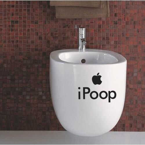 Funny Toilet DIY Ipoop Wall Art Removable Vinyl Waterproof Toilet Tank/Seat Decal Tiolet Bowl Decor adesivos de paredes poster
