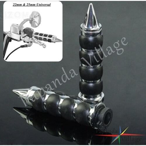 Universal 7/8" Grips Spike Grips 1" Handlebar Grip For Harley Honda Yamaha Suzuki Boulevard C50 M50 C90 M109R M90 C109 VTN 1800