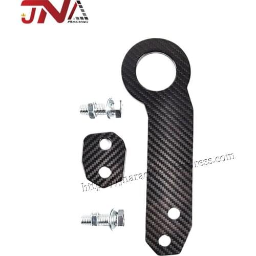 Universal Real Carbon Fiber Tow Hook Auto Rear Bumper Trailer Hook for JDM Racing Car Towing Tools