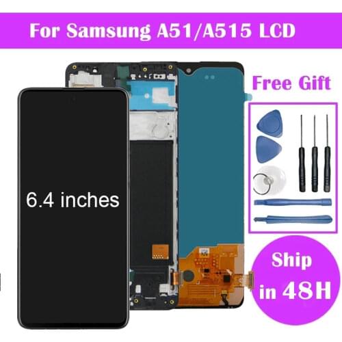 For Samsung Galaxy A51 LCD A515 Display A515F/DS A515FD A515 LCD Display Touch Screen Replacement A515F Display