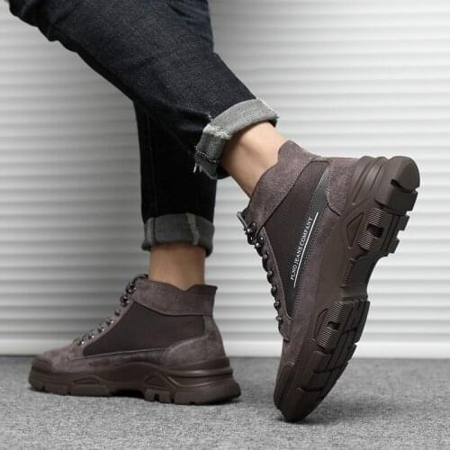 Motorcycle riding winter casual boot hombre boty Moccasins ankle home summer dress boots men coturno platform zapatos leather