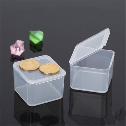 1pcs Clear Lidded Small Plastic Box For Trifles Parts Tools Storage Box Jewelry Display Box Screw Case Beads Container