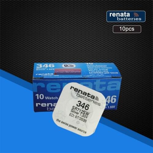 10pack Renata 346 100% Original Brand New LONG LASTING SR712SW SR712 RENATA Watch Battery Button Coin Cell Swiss Made