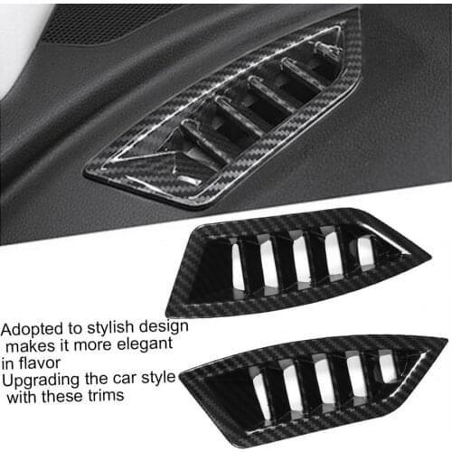 2pcs Carbon Fiber Air Vent Outlet Trim Cover Decoration Sticker Fit for Subaru Forester SK 2019 Car style