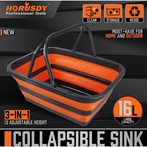 3 in 1 Foldable Wash Basin Portable Outdoor Fruit Bowl Picnic Basin With Handle Collapsible Sink For Camping Traveling