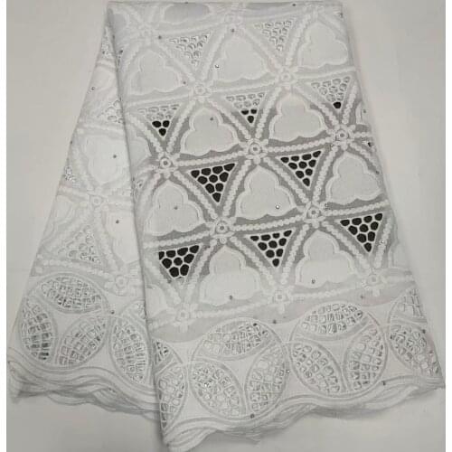 5yards swiss lace fabric 2021 high quality lace africcan cotton dry embroidery fabris latest nigerian lace brode dubai style