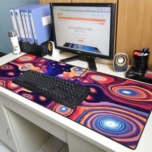 Watercolor Psychedelic Art Mouse Pad Pc Game Large Mouse Pad L Non-slip Mouse Pad Keyboard Desktop Pad Suitable for Keyboard Pad