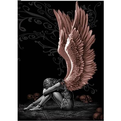 DIY 5D Diamond Painting Angels And Demons Home Decoration Full Square Round Craft Kits Embroidery Bead Rhinestone Pictures P136