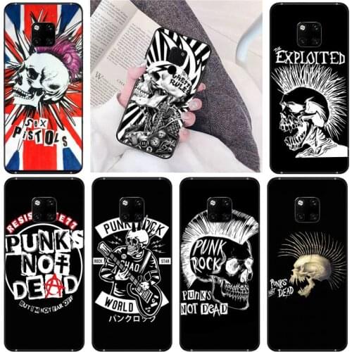 Skull Punk Rock Phone Case For Huawei Mate 9 10 20 Pro lite 20x nova 3e P10 plus P20 Pro Honor10 lite