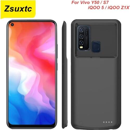 Araceli 10000 Mah Power Case For Vivo Y50 S7 iQOO 5 iQOO Z1X Battery Case Charger Battery Case Bank Cover