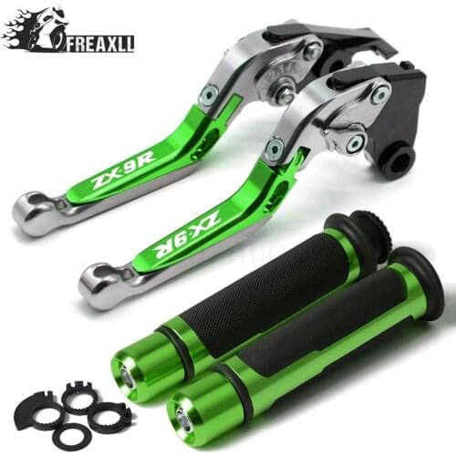 For Kawasaki ZX9R ZX-9R 2000-2003 Folding Extendable Adjustable CNC Aluminum Brakes Clutch Levers Handle Hand Grips Set