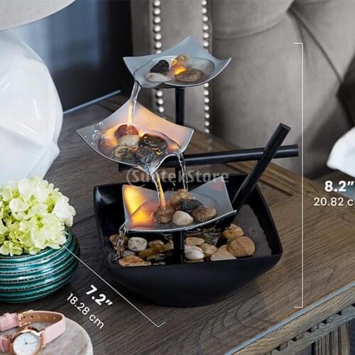 Feng Shui Water Fountains Indoor Waterfall Fountain Minimalist Water Fountain Home Decoration Flowing Water Waterfall Tabletop