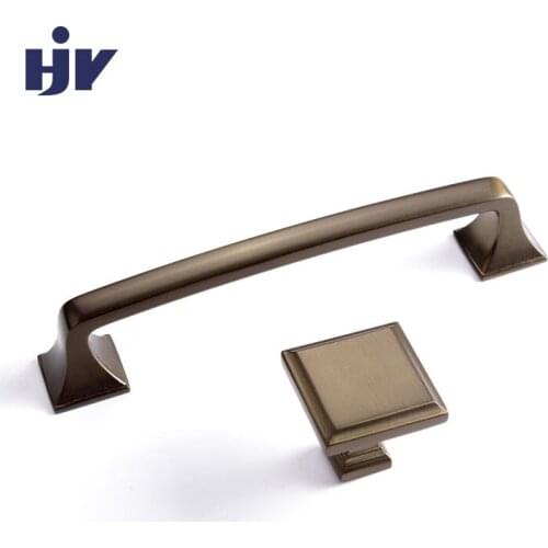 HJY Arch High-end Bronze Pulls Cabinet Drawer Handles Hardware Kitchen Cupboard Dresser Closet Handle Zinc Alloy KnobsZ379