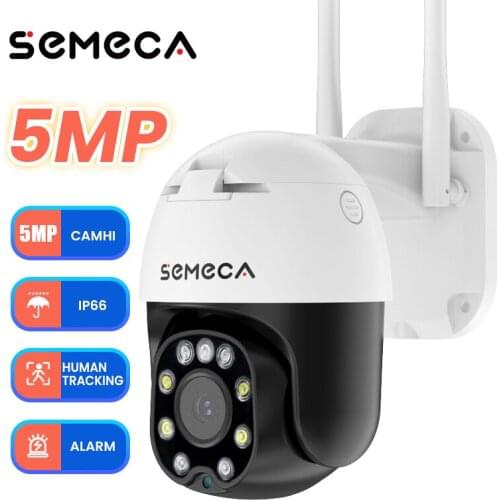 Semeca Surveillance Camera With Wifi Mini Camera Video Surveillance 5MP 5X PTZ Camera Human Tracking Security Camera Camhi Pro