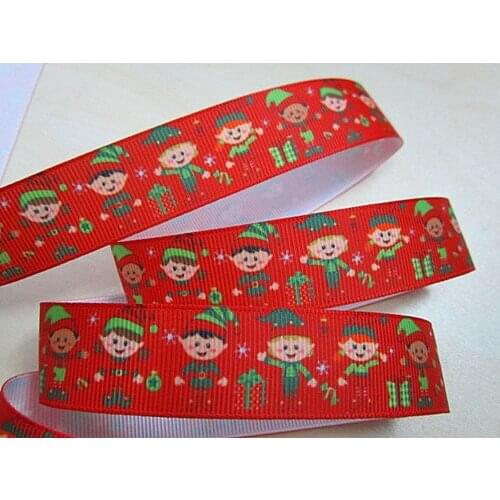 Q&N ribbon 7/8inch 22mm Christmas Printed grosgrain ribbon 50yds/roll free shipping