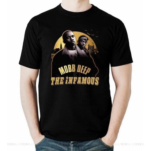 Mobb Deep T-Shirt The Infamous Album Hip Hop Music Men Black Size S-5XL Brand Fashion Tops T Shirt