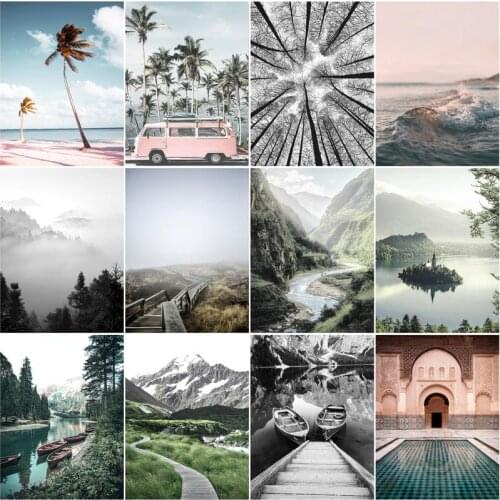 RUOPOTY 60x75cm Frame Diy Painting By Numbers For Adults Road Landscape Canvas By Numbers Modern Wall Art For Home Decor