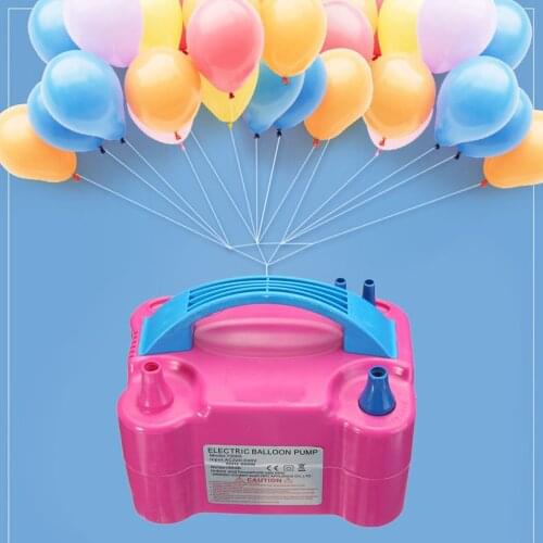 Balloon Air Pump 220V Electric High Power Two Nozzle Air Blower Balloon Inflator Pump Fast Portable Inflatable Tool